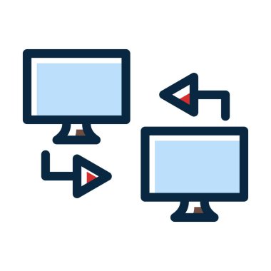 Kişisel ve Ticari Kullanım İçin Koyu Renk Simgeleri Doldurulmuş Uzak Erişim Vektör Kalın Çizgisi