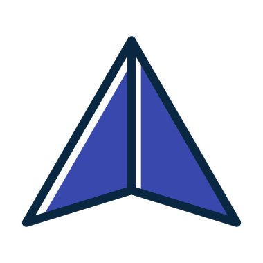 Kişisel ve ticari kullanım için Koyu Renk Simgeleri Doldurulmuş Kağıt Uçak Kalın Çizgisi