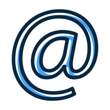 Kişisel ve ticari kullanım için Koyu Renk Simgeleri Doldurulmuş İşaret Vektörü Kalın Çizgisi 'nde