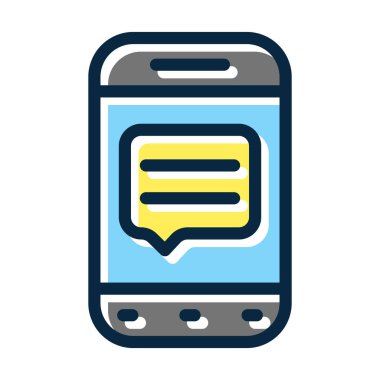 Kişisel ve ticari kullanım için Koyu Renk Simgeleri Doldurulmuş Sms Vektör Kalın Çizgisi