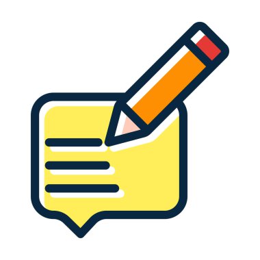 Kişisel ve ticari kullanım için Koyu Renk Simgelerini Doldurulmuş İleti Vektörü Kalın Satırı Yaz