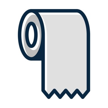 Kişisel ve ticari kullanım için Koyu Renk Simgeleri Doldurulmuş Tuvalet kağıdı kalınlığı çizgisi