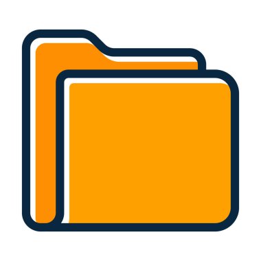 Kişisel ve Ticari Kullanım İçin Koyu Renk Simgelerini Doldurulmuş Dizin Vektörü Kalın Çizgisi