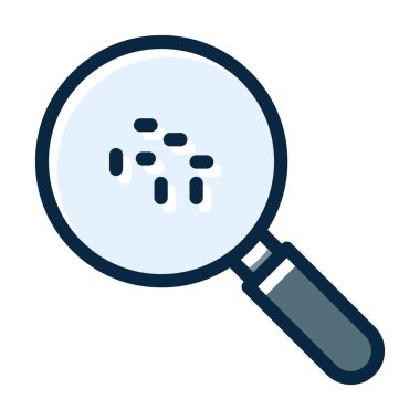 Kişisel ve Ticari Kullanım İçin Koyu Renk Simgelerini Doldurulmuş Mikrobiyoloji Vektör Kalın Çizgisi