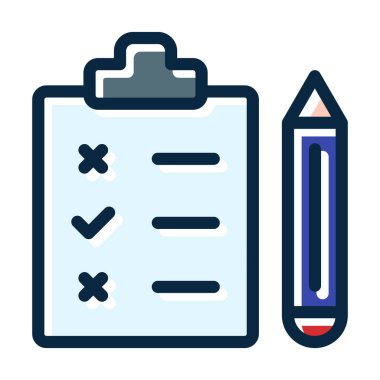 Koyu Renk Simgeleri Kişisel ve Ticari Kullanım İçin Test Vektörü Kalın Çizgisi Dolduruldu