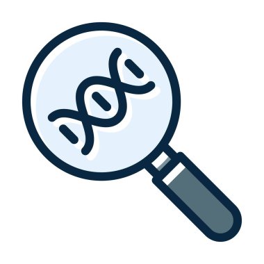 Biyoloji Vektörü Kalın Çizgisi Kişisel ve Ticari Kullanım İçin Koyu Renk Simgeleri Dolduruldu