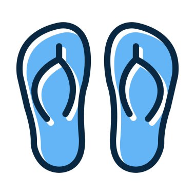 Terlik Kalın Çizgisi Kişisel ve Ticari Kullanım İçin Koyu Renk Simgeleri Dolduruldu