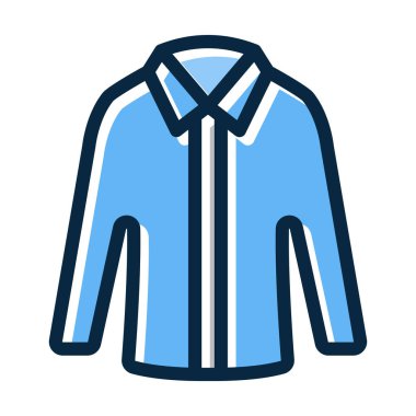 Gömlek Vektörü Kalın Çizgisi Kişisel ve Ticari Kullanım İçin Koyu Renk Simgeleriyle Dolu