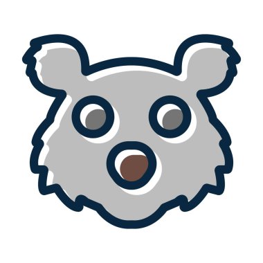 Kutup Ayısı Kalın Çizgisi Kişisel ve Ticari Kullanım İçin Koyu Renk Simgeleri Dolduruldu