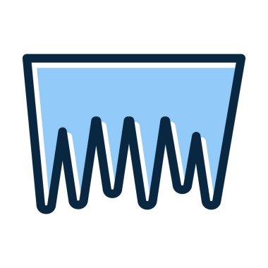 Icicle Vektör Kalın Çizgisi Kişisel ve Ticari Kullanım İçin Koyu Renk Simgeleri Dolduruldu