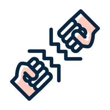 Koyu Renk Simgeleri Kişisel ve Ticari Kullanım İçin Savaşan Vektör Kalın Çizgisi Dolduruldu