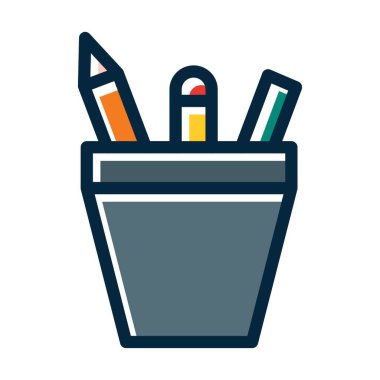 Kişisel ve Ticari Kullanım İçin Koyu Renk Simgelerini Doldurulmuş Düzen Aracı Kalın Çizgisi