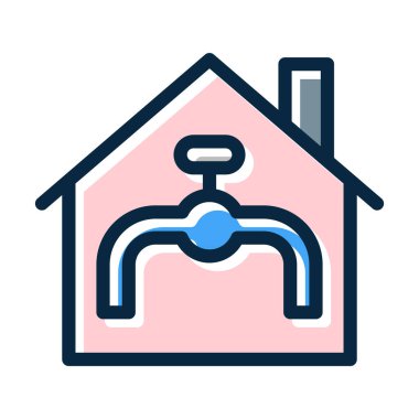 Su Aracı Kalın Çizgisi Kişisel ve Ticari Kullanım İçin Koyu Renk Simgeleri Dolduruldu