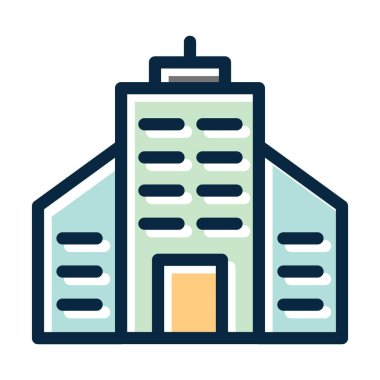 Kişisel ve Ticari Kullanım İçin Koyu Renk Simgeleri Doldurulmuş İnşa Çizgisi Kalın Çizgisi