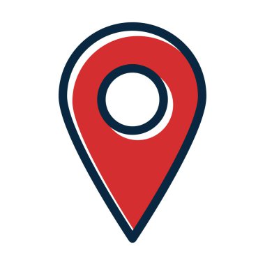 Kişisel ve ticari kullanım için Koyu Renk Simgeleri Doldurulmuş Konum Vektör Kalın Çizgisi