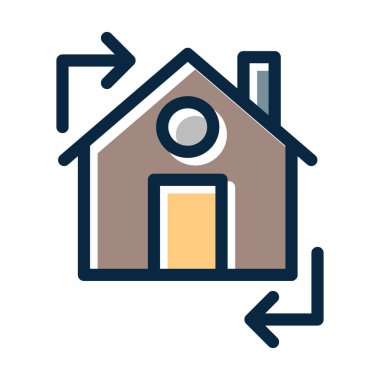 Kişisel ve Ticari Kullanım İçin Koyu Renk Simgeleri Doldurulmuş Özellik Değişim Vektörü Kalın Çizgisi