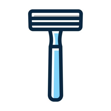 Razor Vektör Kalın Çizgisi Kişisel ve Ticari Kullanım İçin Koyu Renk Simgeleri Dolduruldu