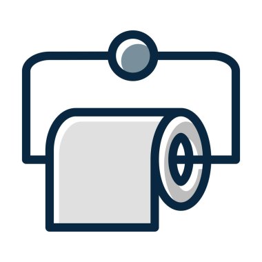 Kişisel ve ticari kullanım için Koyu Renk Simgeleri Doldurulmuş Tuvalet Kağıdı Kalın Çizgisi