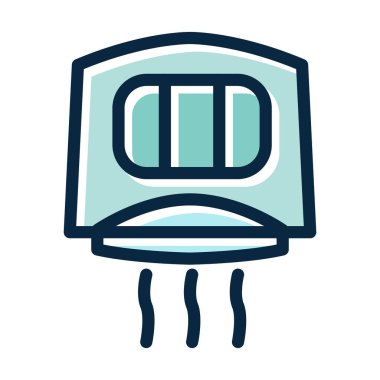 El Kurutucu Kalın Çizgisi Kişisel ve Ticari Kullanım İçin Koyu Renk Simgeleri Dolduruldu