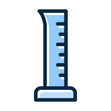 Kişisel ve Ticari Kullanım İçin Koyu Renk Simgelerini Doldurulmuş Silindir Kalın Çizgisi Mezuniyeti