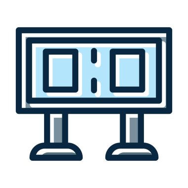 Puan Tablosu Kalın Çizgisi Kişisel ve Ticari Kullanım İçin Koyu Renk Simgeleri Dolduruldu