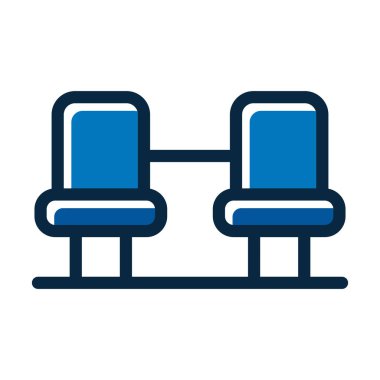 Kişisel ve ticari kullanım için Koyu Renk Simgeleri Doldurulmuş Oturma Kalın Çizgisi