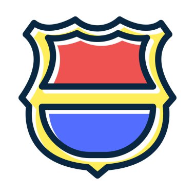 Futbol Rozeti Kalın Çizgisi Kişisel ve Ticari Kullanım İçin Koyu Renk Simgeleri Dolduruldu