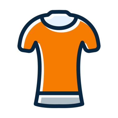 Futbol Jersey Vector Kalın Çizgisi Koyu Renk Simgeleri Kişisel ve Ticari Kullanım İçin Simgeler