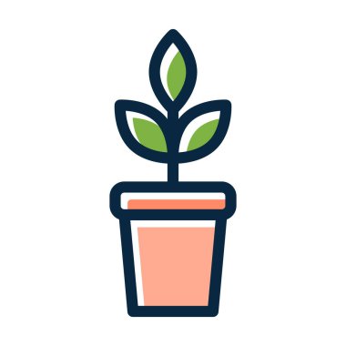 Santral Vektör Kalın Çizgisi Kişisel ve Ticari Kullanım İçin Koyu Renk Simgeleri Dolduruldu