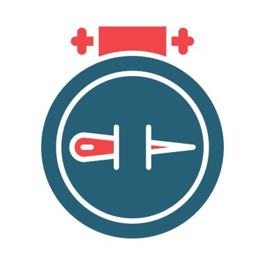 Kişisel ve Ticari Kullanım İçin Nakış Vektörü İki Renk Simgesi