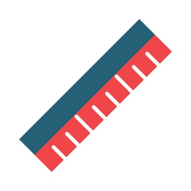 Kişisel ve ticari kullanım için Cetvel Vektörü Kabartma İki Renk Simgesi