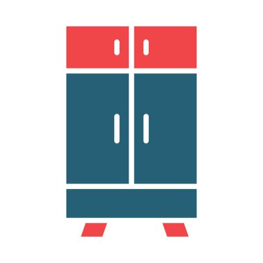 Kişisel ve ticari kullanım için Dolap Vektörü Sembolü İki Renk Simgesi