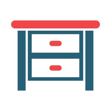 Kişisel ve Ticari Kullanım İçin Çekmece Vektörü Sembolü İki Renk Simgesi