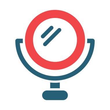 Kişisel ve ticari kullanım için Ayna Vektörü Kabartma İki Renk Simgesi