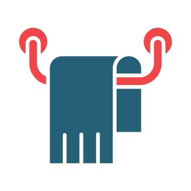 Kişisel ve ticari kullanım için Havlu Askısı Vektör Sembolü İki Renk Simgesi