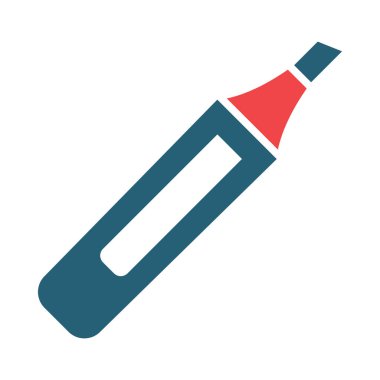 Kişisel ve ticari kullanım için Vurgulayıcı Vektör Sembolü İki Renk Simgesi