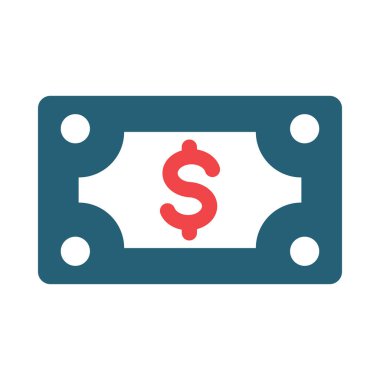 Kişisel ve ticari kullanım için Para Vektörü Kabartma İki Renk Simgesi