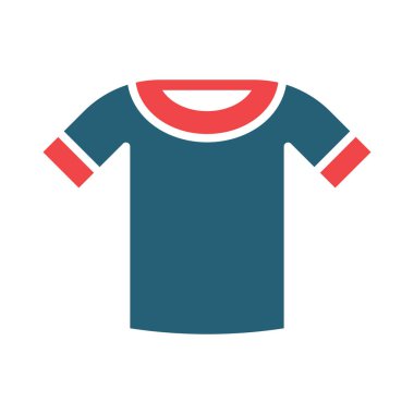 Kişisel ve ticari kullanım için Tişört Vektörü Sembolü İki Renk Simgesi