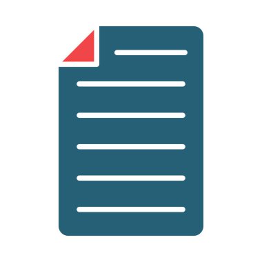 Kişisel ve ticari kullanım için Kağıt Vektörü Kabartma İki Renk Simgesi