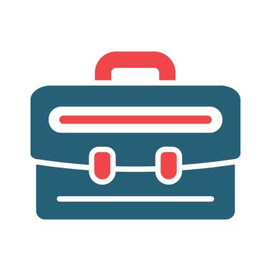 Kişisel ve Ticari Kullanım İçin Evrak Çantası Vektör Sembolü İki Renk Simgesi