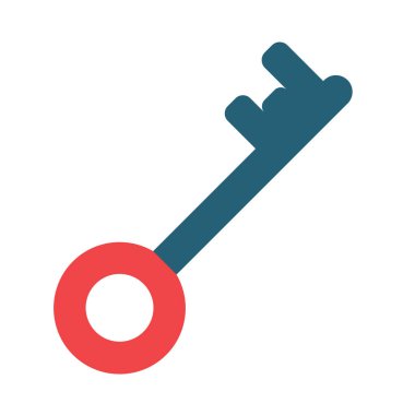 Kişisel ve Ticari Kullanım İçin Anahtar Vektör Kabartma İki Renk Simgesi