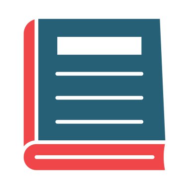 Kişisel ve ticari kullanım için Kitap Vektörü Sembolü İki Renk Simgesi