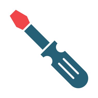 Kişisel ve Ticari Kullanım İçin Tornavida Vektörü Glyph İki Renk Simgesi