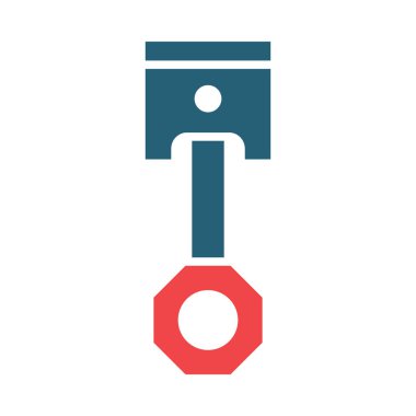 Kişisel ve ticari kullanım için Piston Vektör Sembolü İki Renk Simgesi