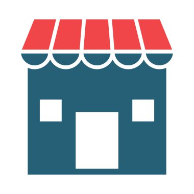 Kişisel ve Ticari Kullanım İçin Bakkal Vektör Sembolü İki Renk Simgesi