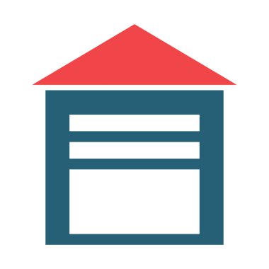 Kişisel ve ticari kullanım için Garaj Vektörü Sembolü İki Renk Simgesi