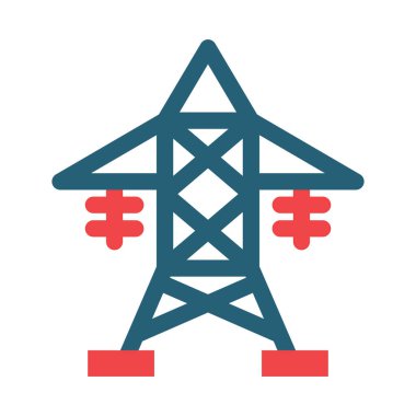 Kişisel ve ticari kullanım için Elektrik Kutbu Vektör Sembolü İki Renk Simgesi