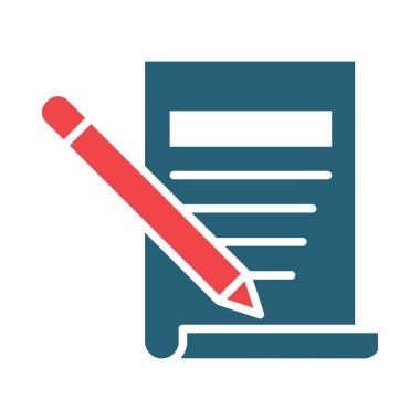 Kişisel ve ticari kullanım için Not Vektörü Kabartma İki Renk Simgesi