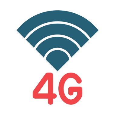 Kişisel ve ticari kullanım için 4G Vektör Sembolü İki Renk Simgesi