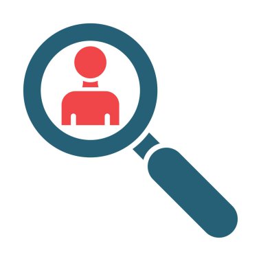 Kişisel ve ticari kullanım için Kullanıcı Vektörü Sembolü İki Renk Simgesini Ara